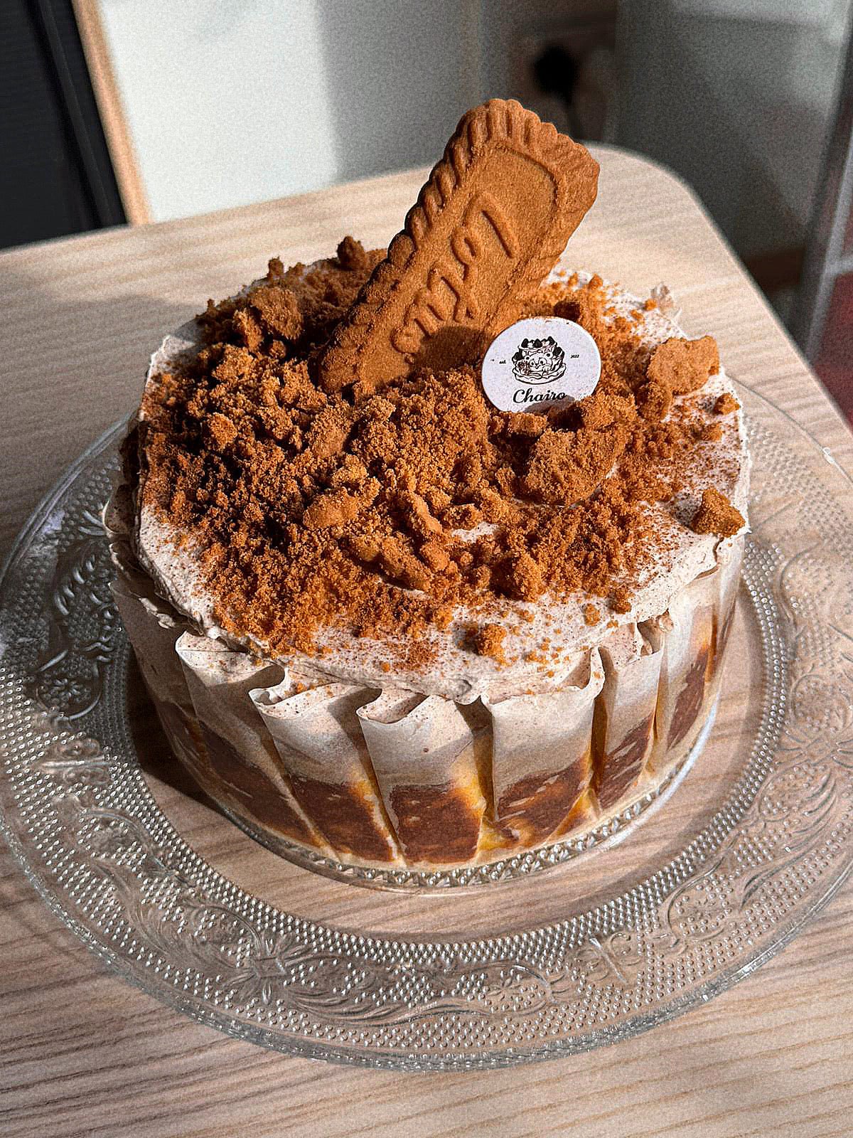 Winter Special - Pumpkin Basque Cheesecake with Cinnamon Cream & Biscoff Crumb